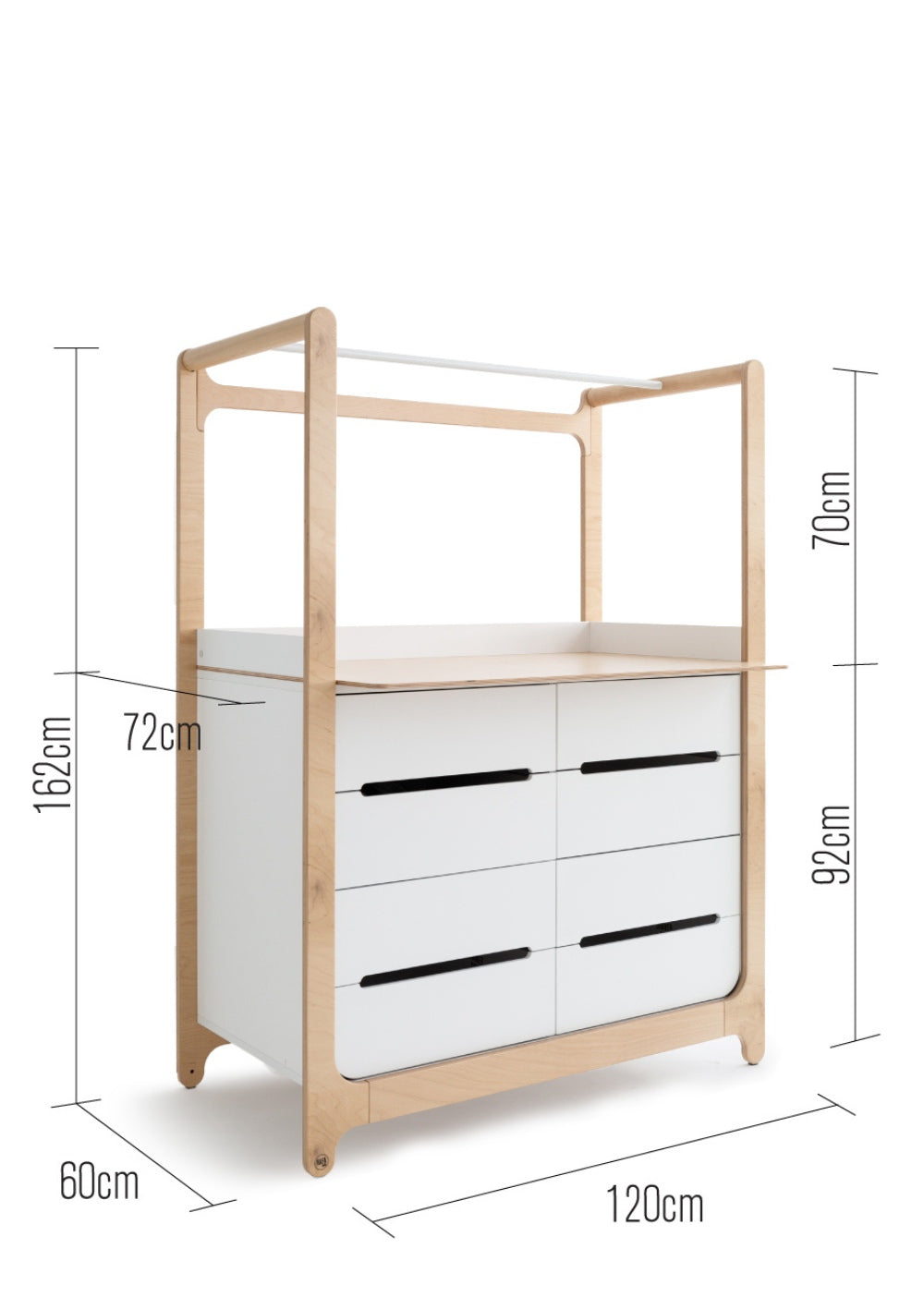 Rafa-kids H (Wickel-)Kommode White 