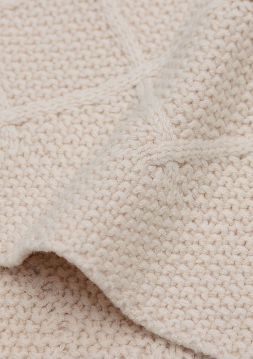 Jollein Decke Wiege 'Check Knit' Oatmeal