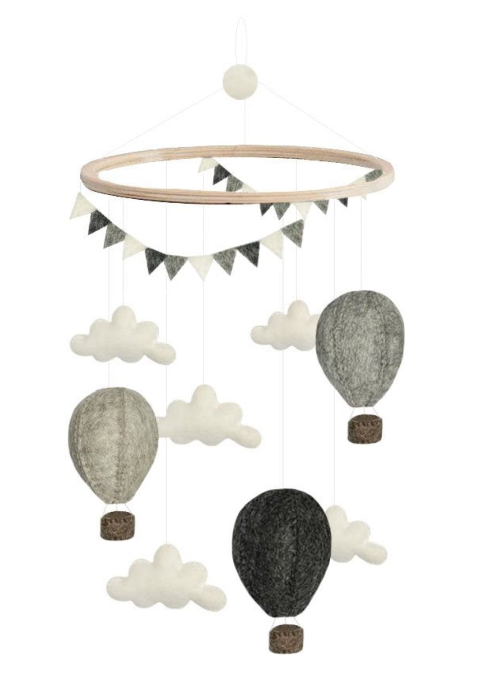 Gamcha Mobile 'Air Balloons/Pennants' Grey 