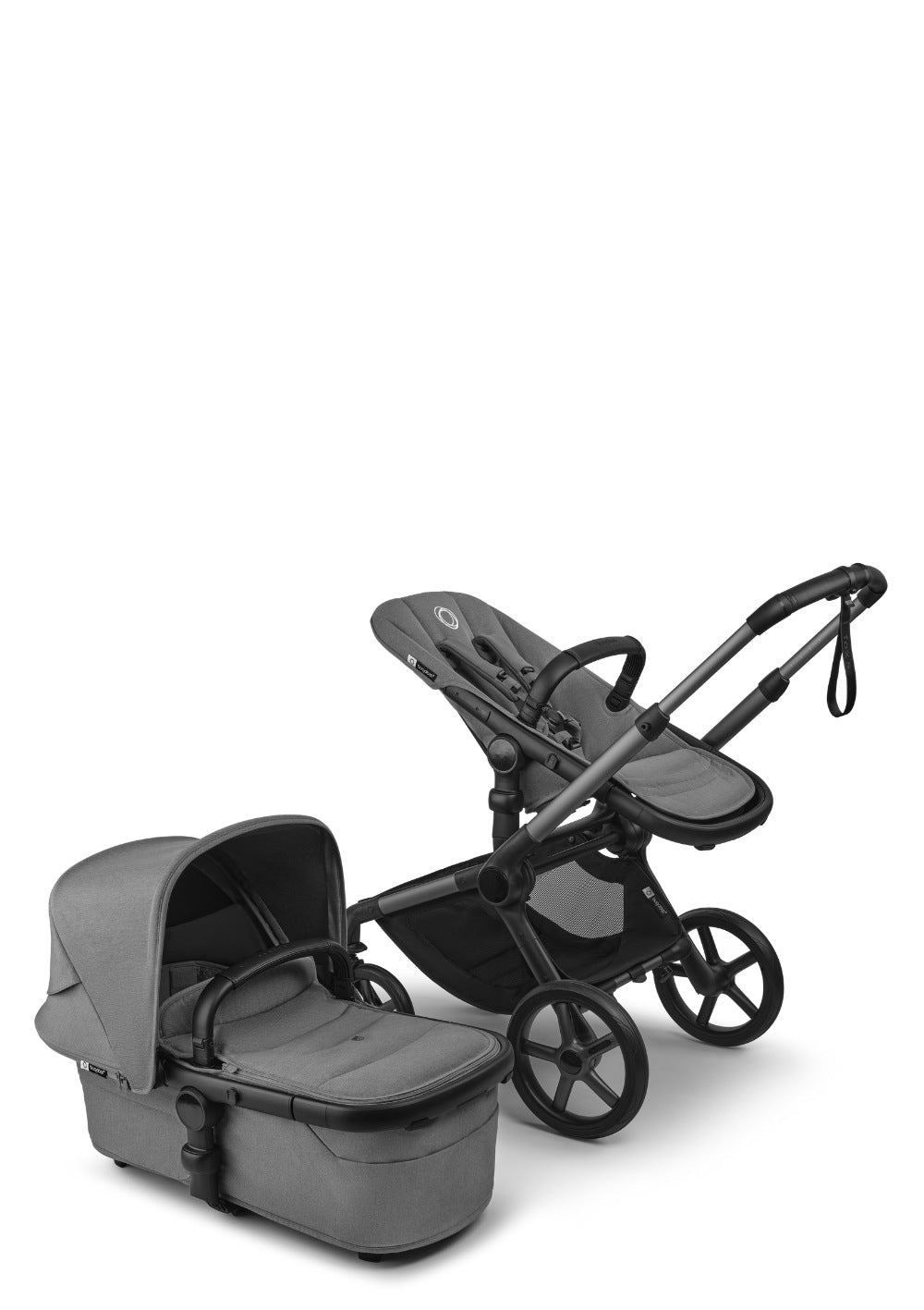 Bugaboo Fox 5 Renew Kinderwagen-Set Graphite / Moon Grey