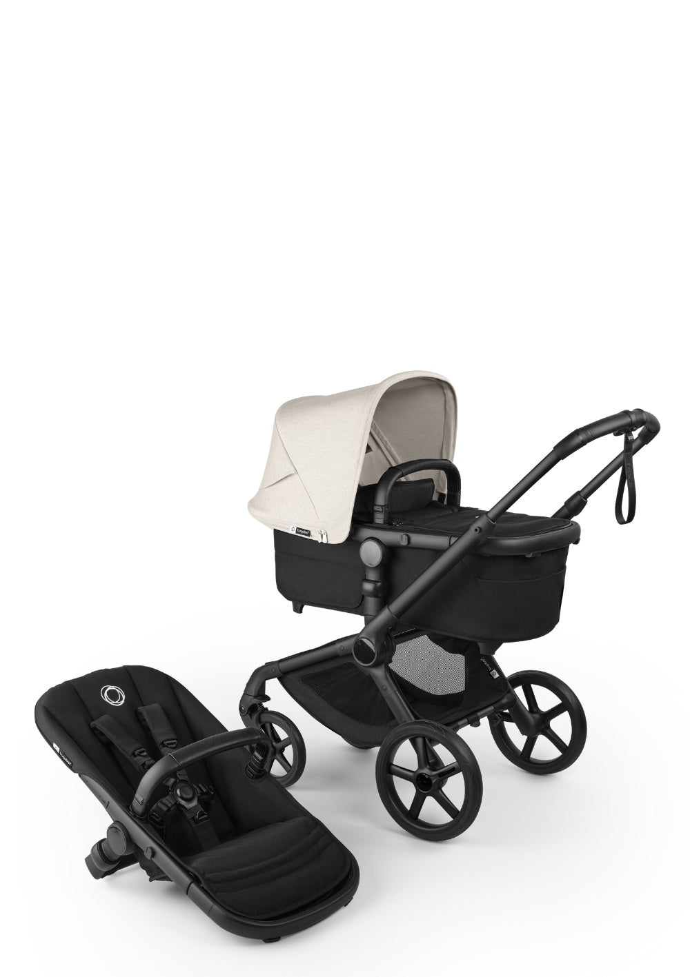 Bugaboo Fox 5 Renew Kinderwagen-Set Schwarz / Misty White