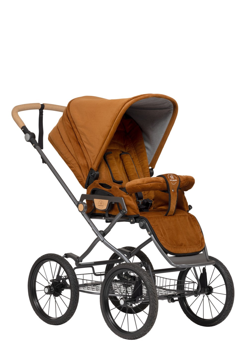 Naturkind Kinderwagen-Set 'Ida' Cord-Edition Cognac 