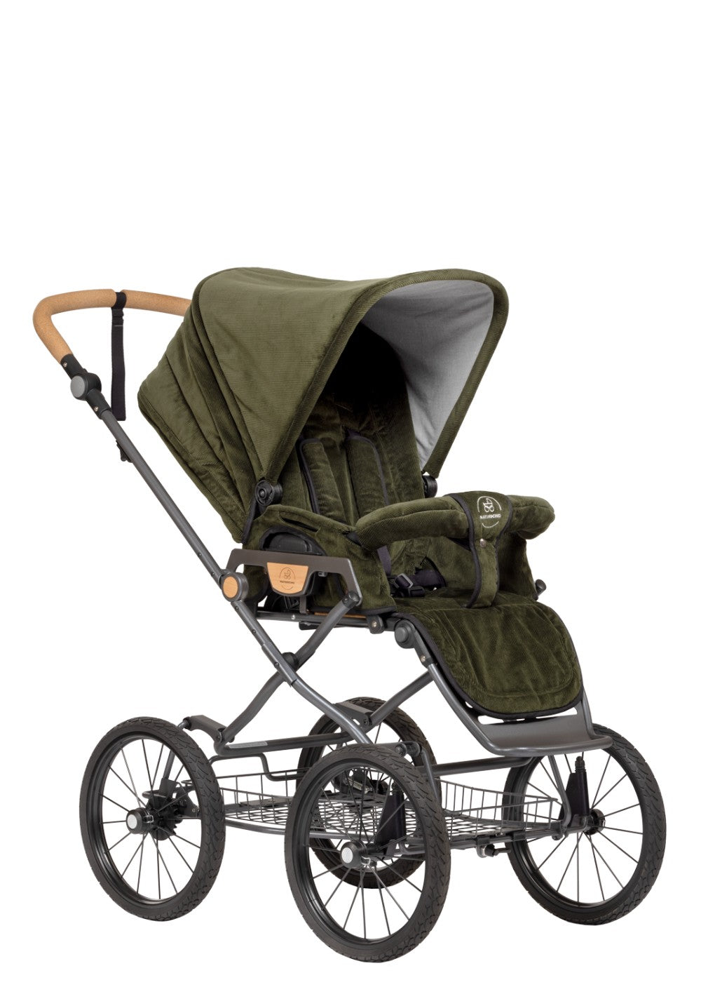 Naturkind Kinderwagen-Set 'Ida' Cord-Edition Oliv