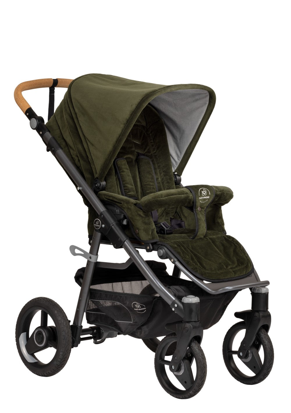 Naturkind Kinderwagen-Set 'Lux Evo' Cord-Edition Oliv