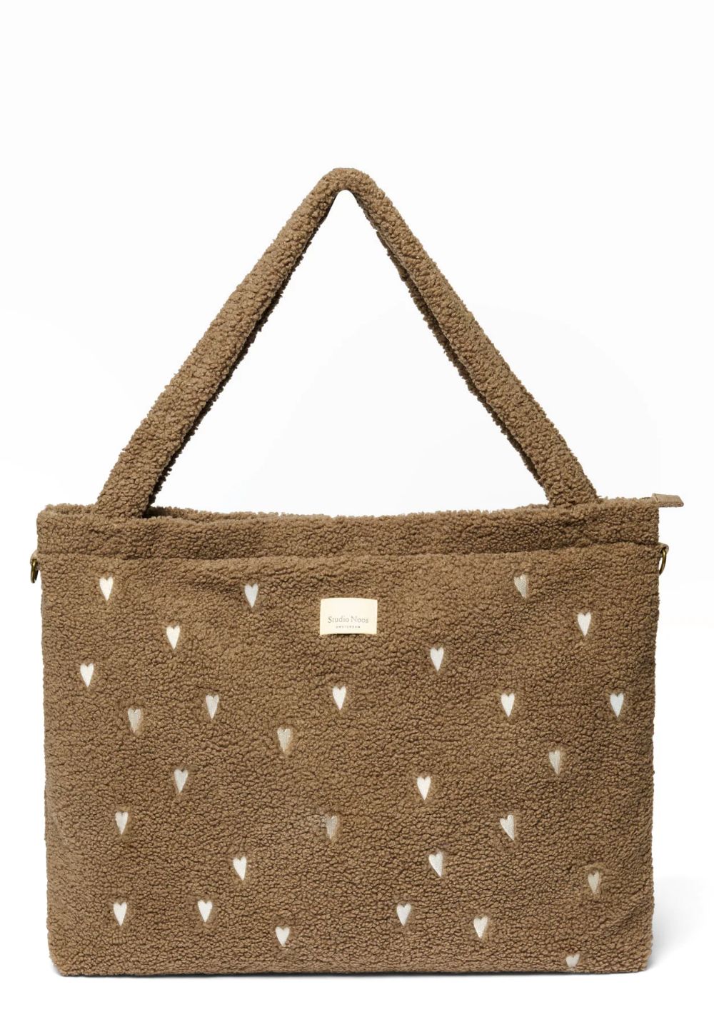 Studio Noos Wickeltasche 'Teddy Diaper Bag' Brown Hearts 