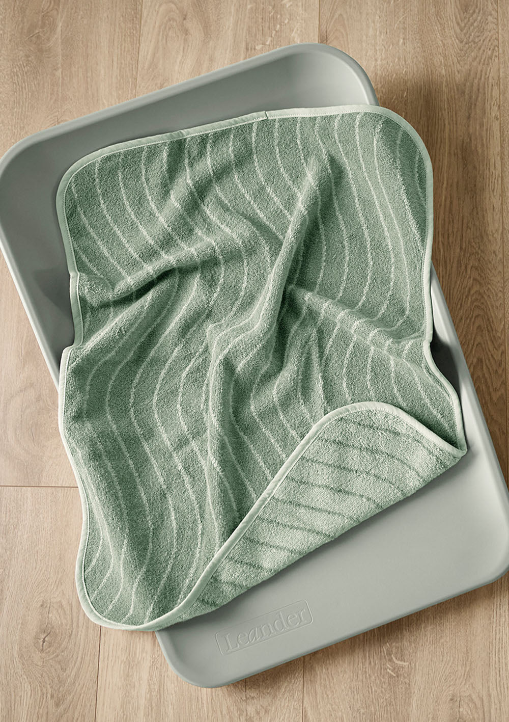 Leander Topper Wickelauflage Organic 'Woodland' Sage Green