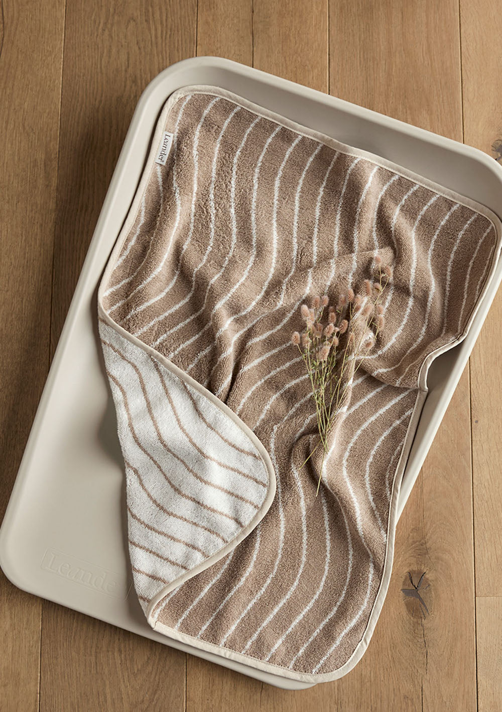 Leander Topper Wickelauflage Organic 'Woodland' Cappuccino