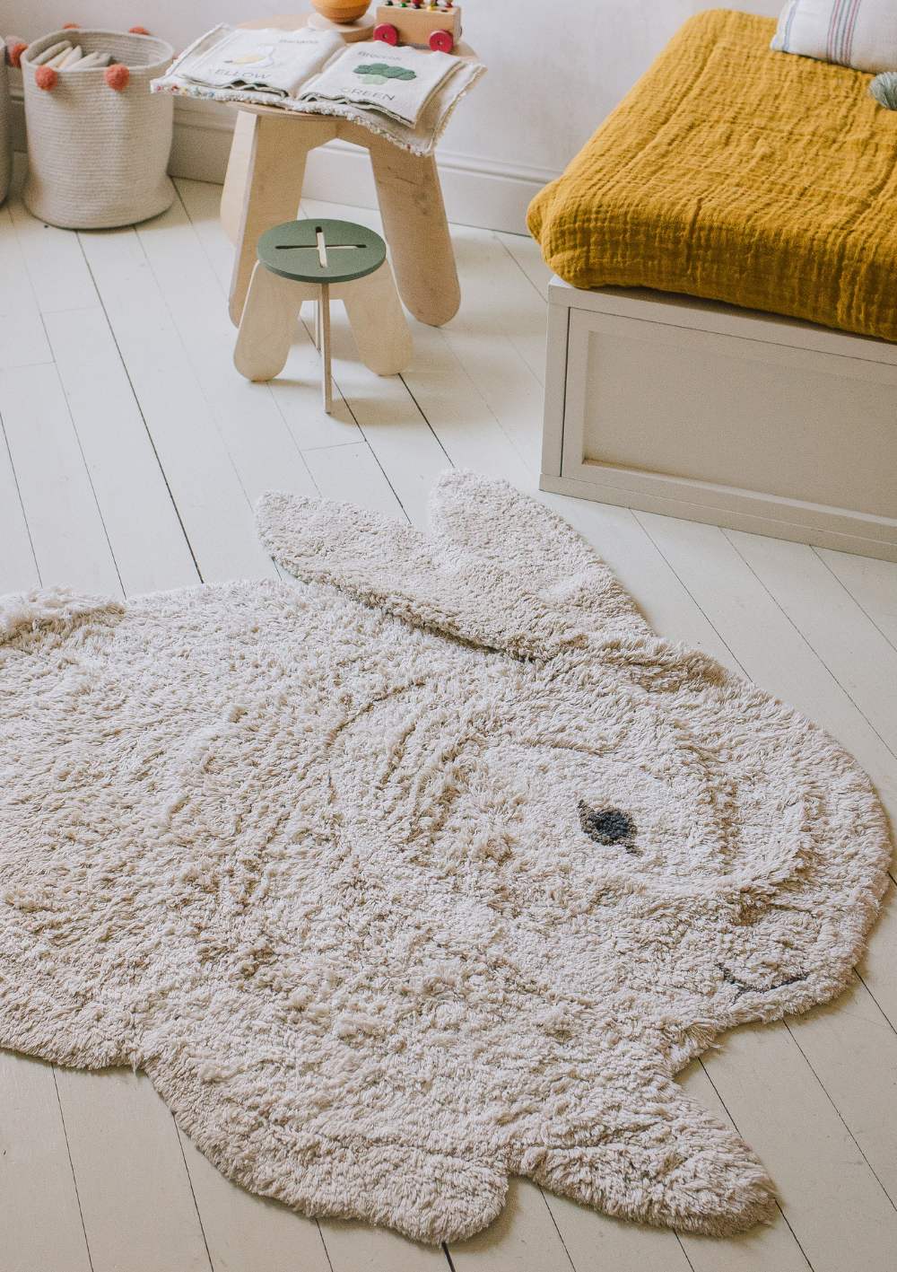 Lorena Canals Teppich mit Tiermotiv 'Bunny' 135 x 130 cm