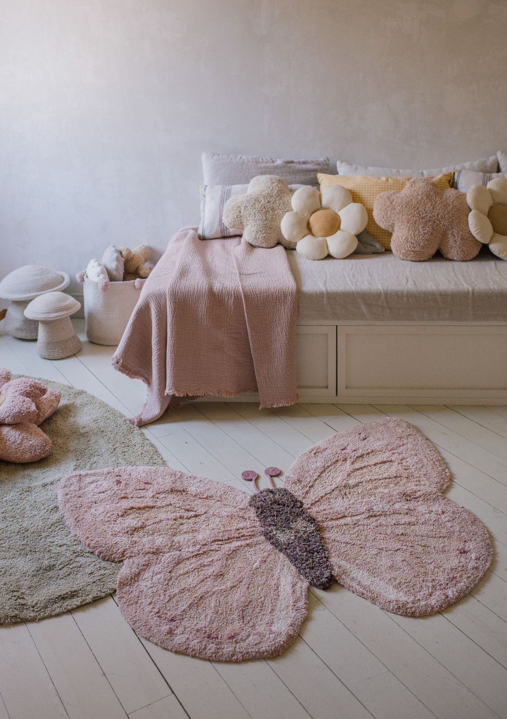 Lorena Canals Teppich mit Tiermotiv 'Butterfly' 120 x 90 cm