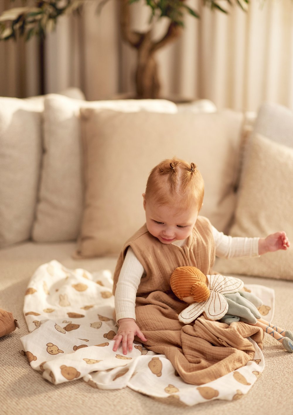 Jollein Baby Schlafsack Musselin Biscuit