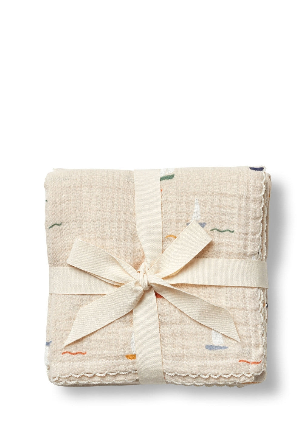 Dear April 3er Pack Musselin Mulltücher 'Mio' Pond Boats