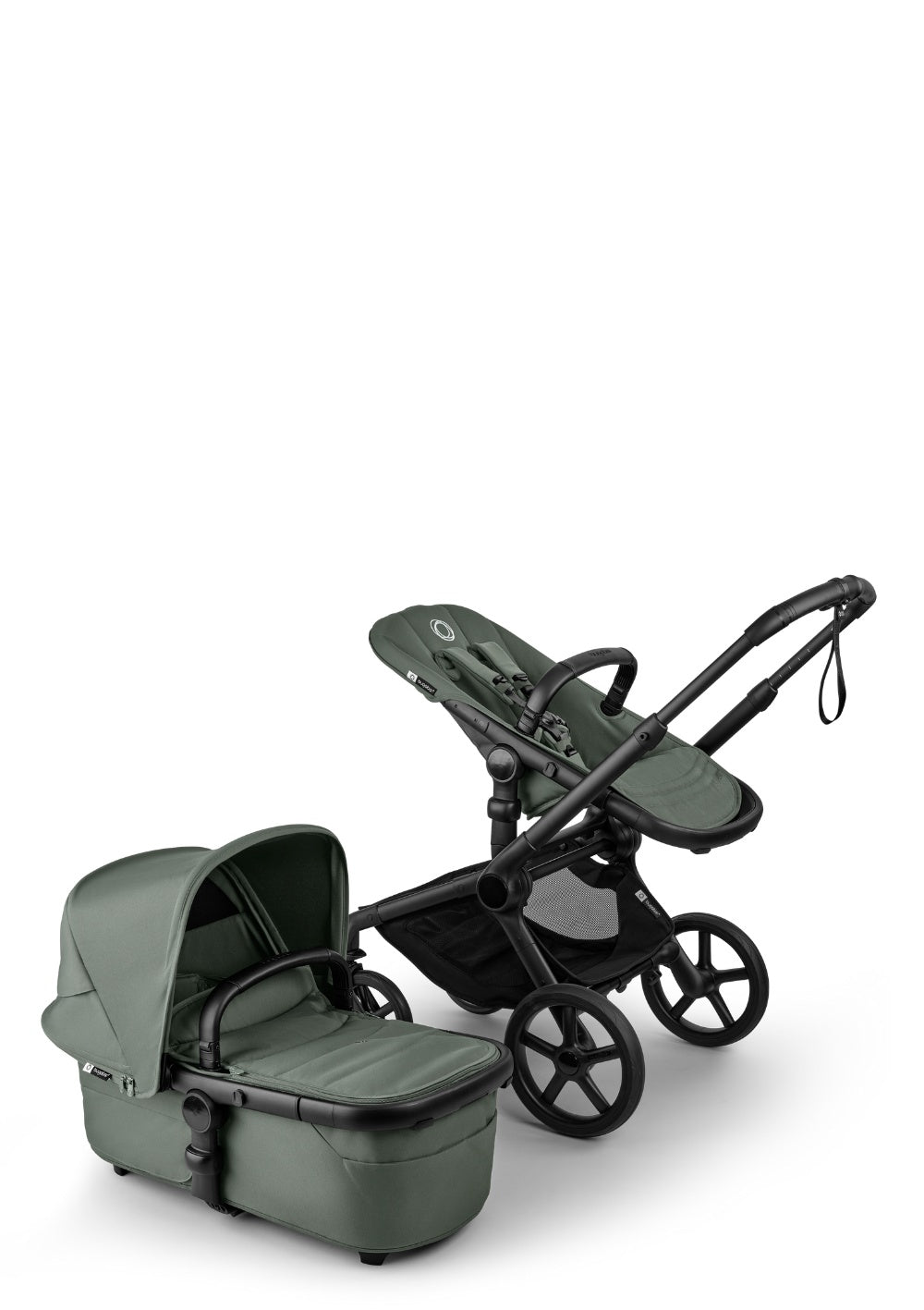 Bugaboo Fox 5 Renew Kinderwagen-Set Schwarz / Forest Green
