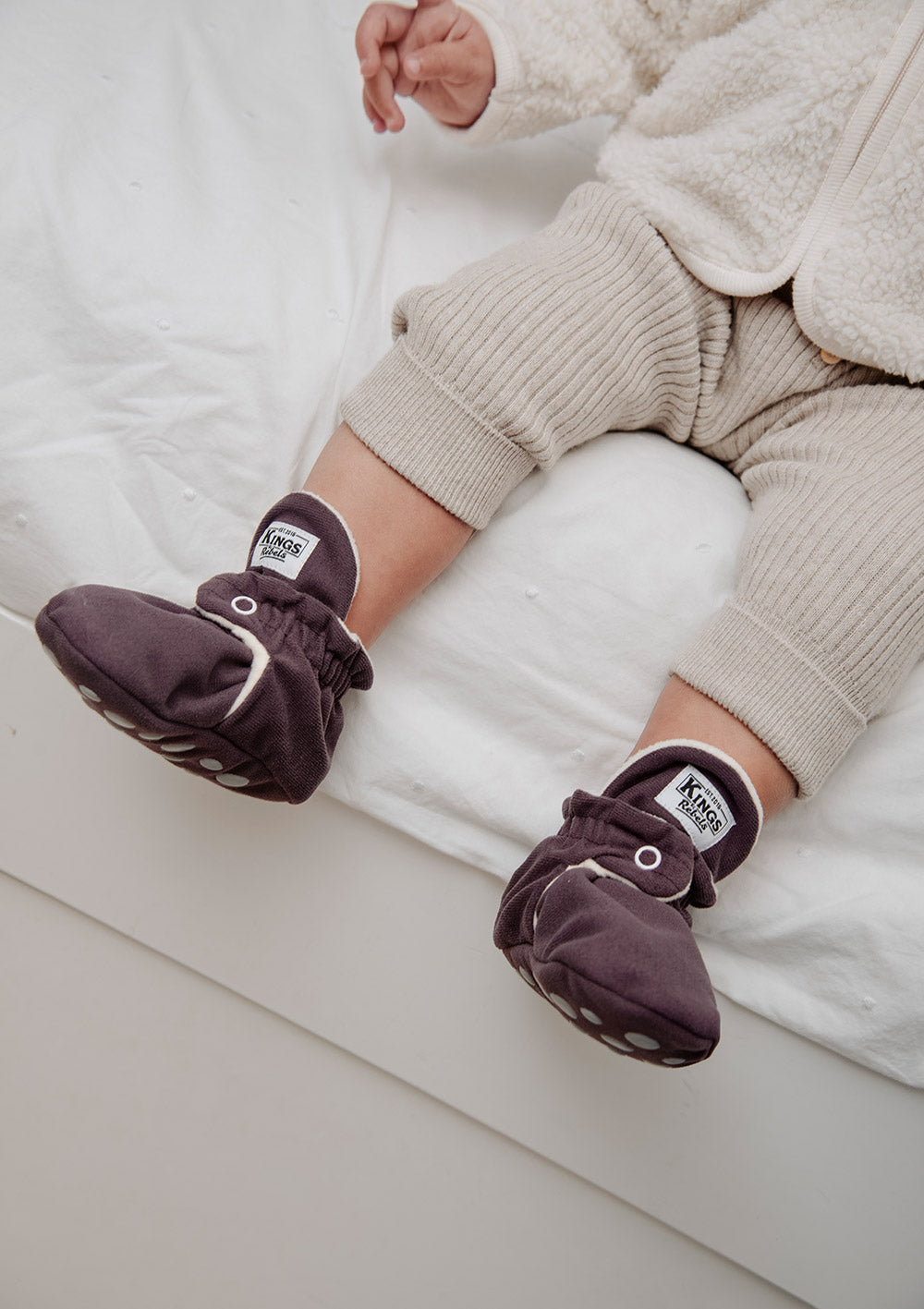 Kings&Rebels Baby Booties Gamuza Plum 
