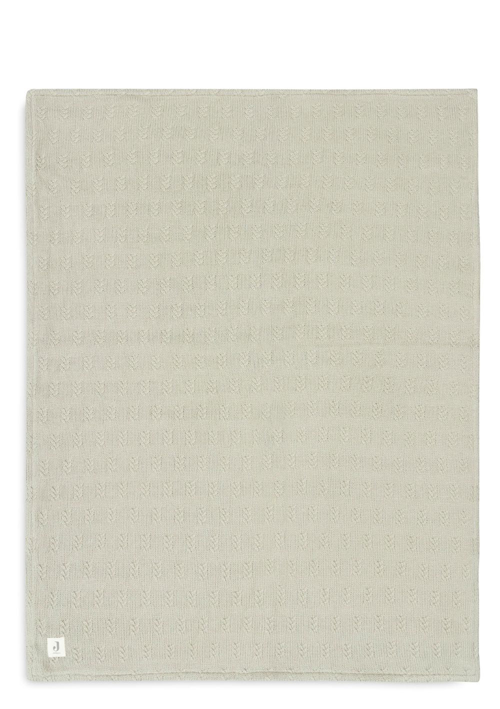 Jollein Decke Wiege 'Grain Knit' Velvet Olive Green 100 x 75 cm