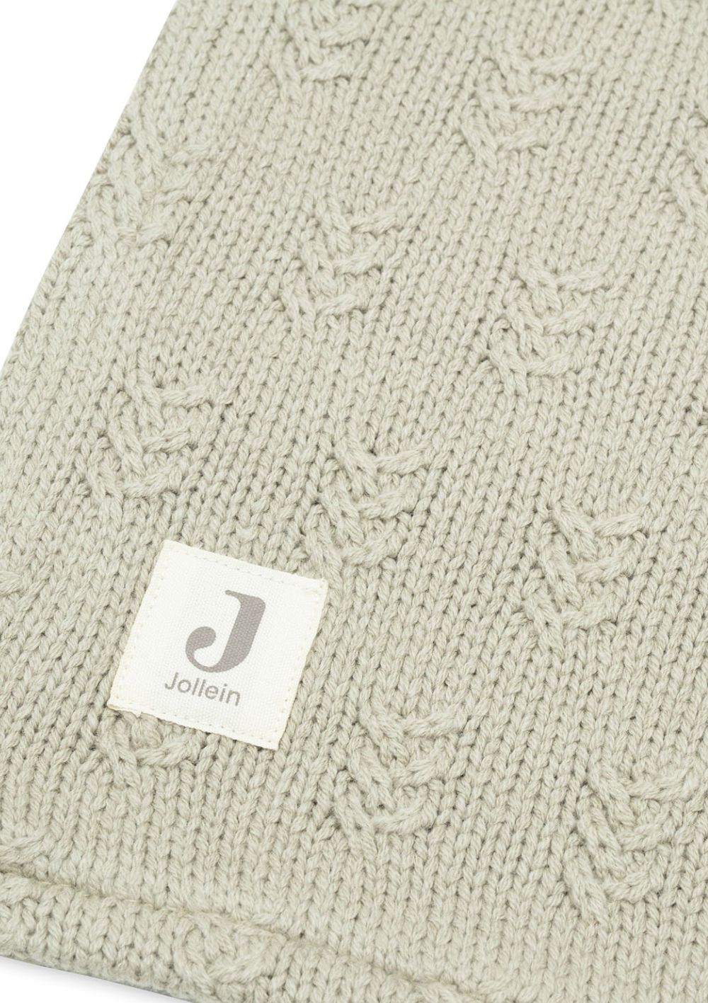 Jollein Decke Wiege 'Grain Knit' Velvet Olive Green 100 x 75 cm