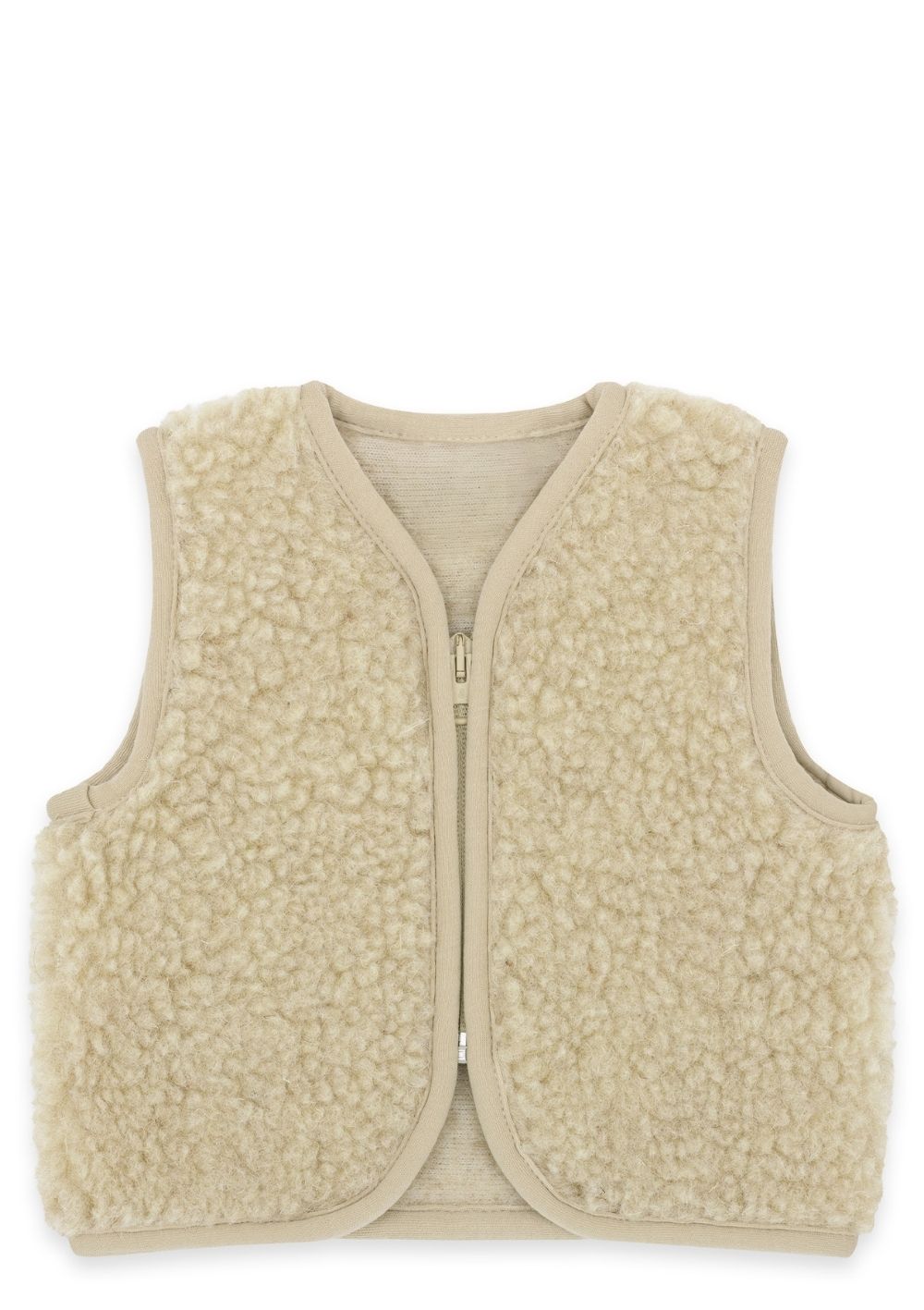 emma & noah Merino Teddy Weste Essential Beige
