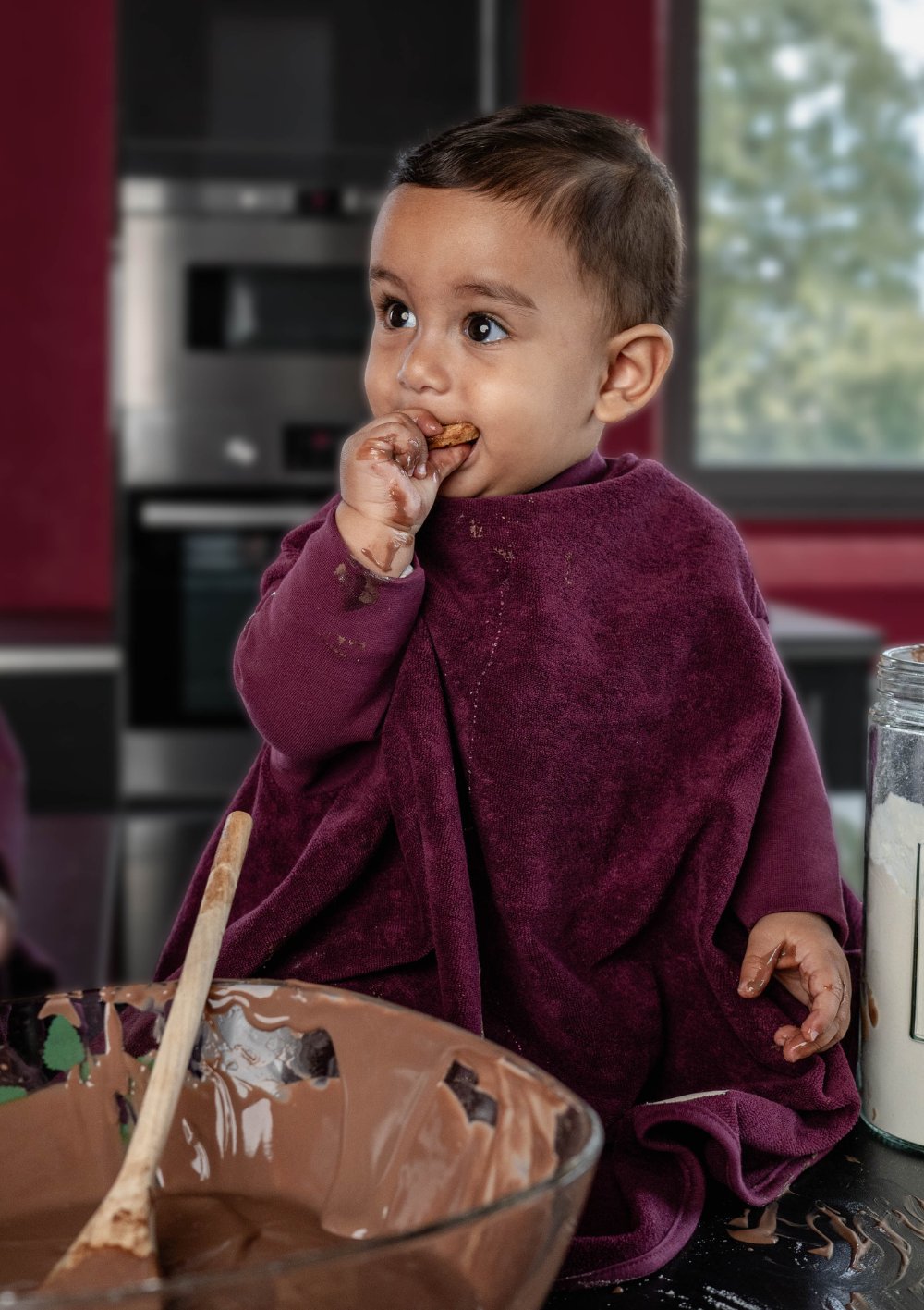 Little Casimir Lätzchen 'Boo' Cherry Cocoa