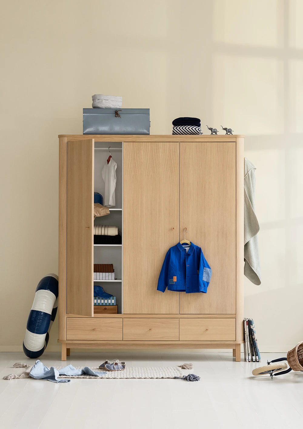 Oliver Furniture Kleiderschrank 'Wood' 3-türig Eiche Lifestyle