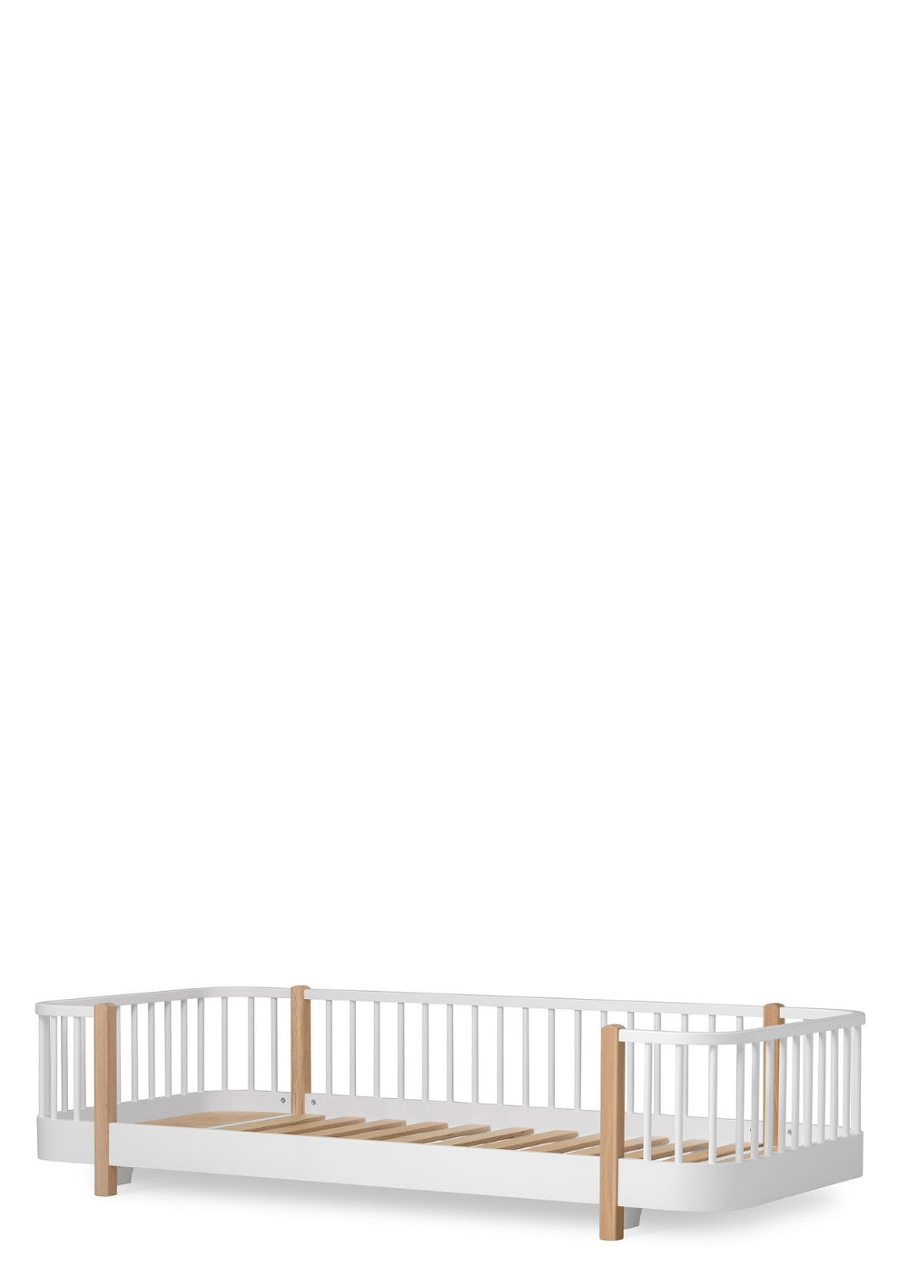 Oliver Furniture Bodenbett 'Wood Original' Weiß / Eiche 200 x 90 cm