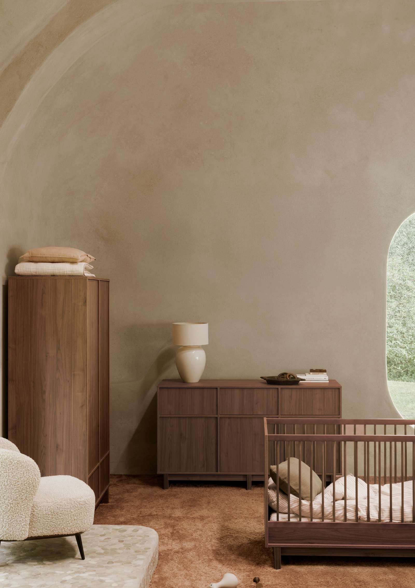 Quax Möbelserie 'Kyo' Walnut  – Schrank, Kommode XL, Bett