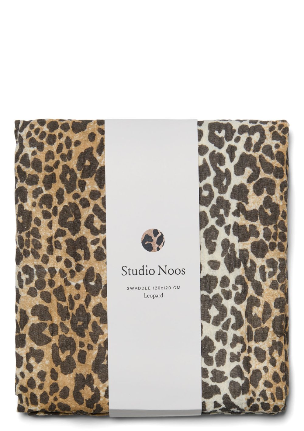 Studio Noos Musselin Mulltuch 'Swaddle Print Large' Leopard 120 x 120 cm