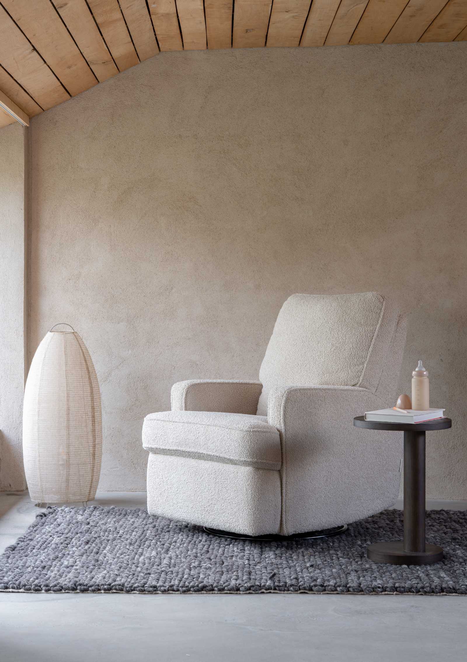 Quax Liegesessel 'Swivel & Gliding Recliner' mit manueller Relax-Funktion Teddy Taupe