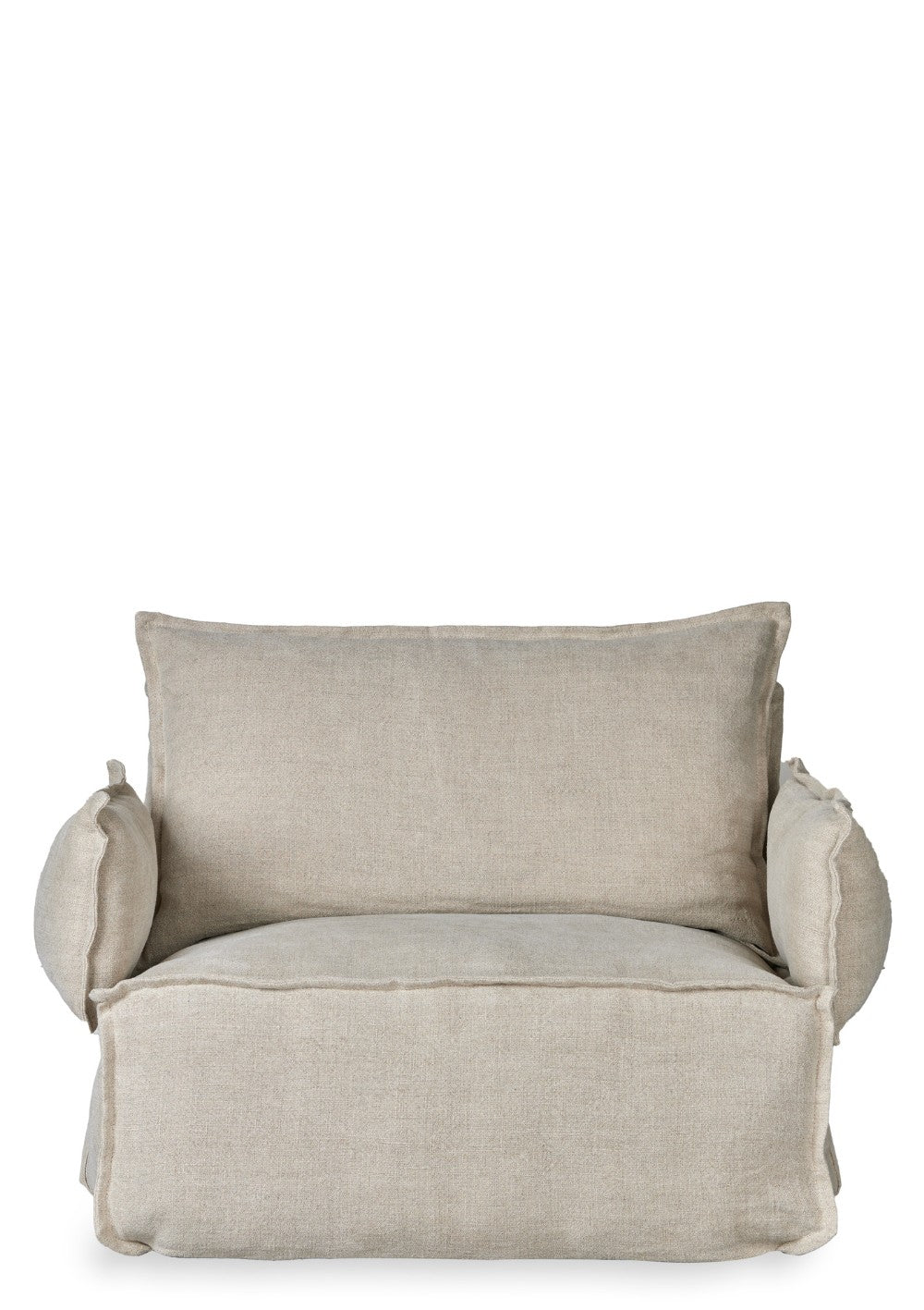 Quax Lounge-Sessel 'Linen Lounger' Beige mit zwei Armlehnen