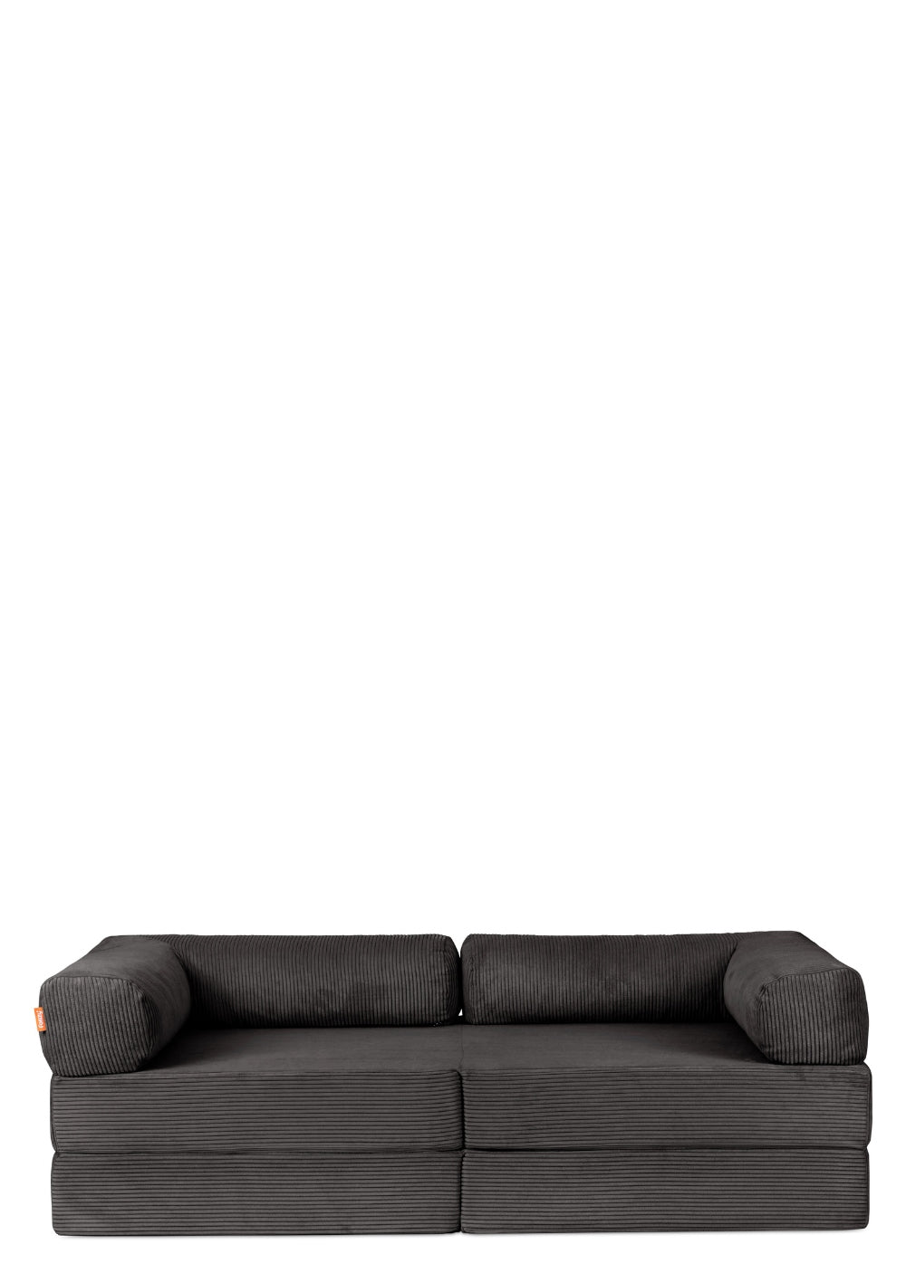 Funzy Family Sofa Cord Kiesel Grau