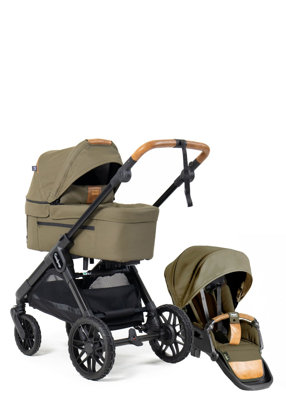 Emmaljunga Kinderwagen-Set 'SENTO MAX FLAT+' Outdoor Olive
