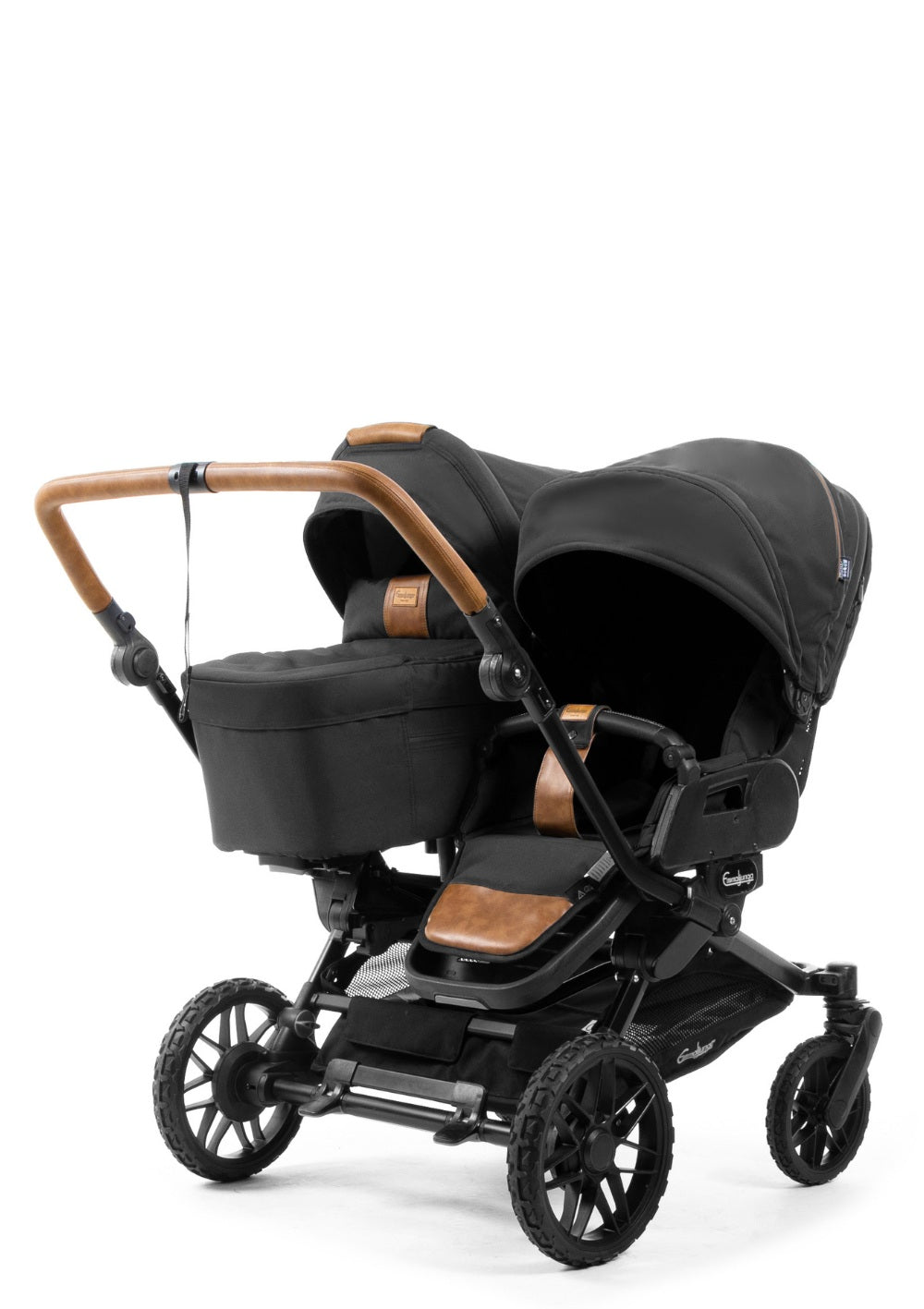 Emmaljunga Geschwisterwagen 'Double SENTO FLAT+' Outdoor Black