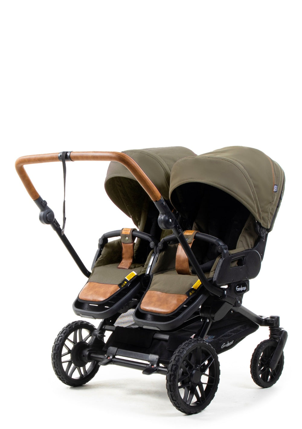 Emmaljunga Zwillingskinderwagen 'Double SENTO FLAT+' Outdoor Olive