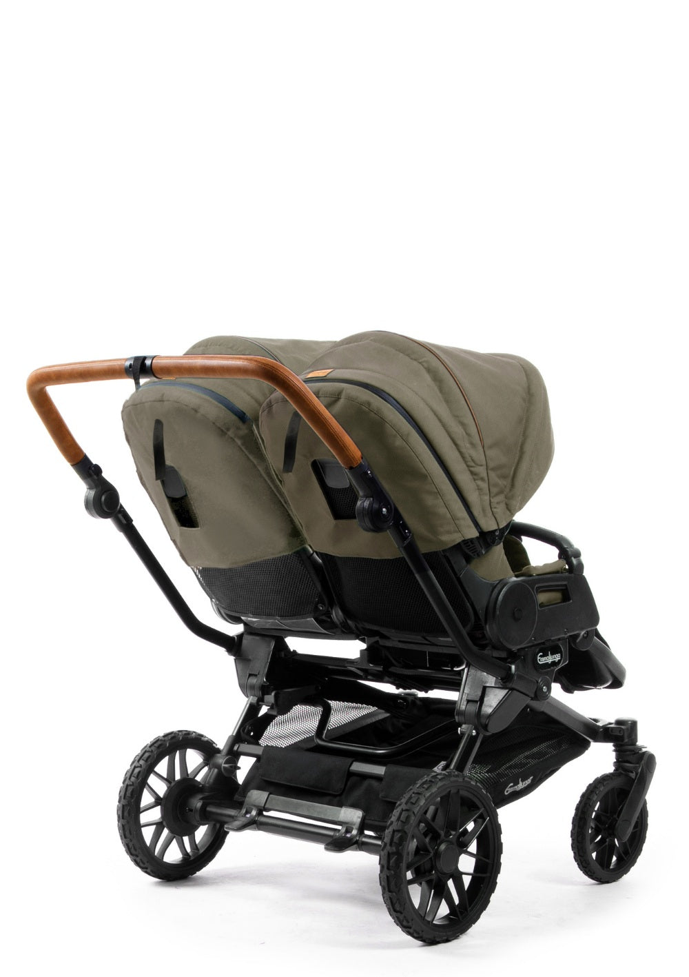 Emmaljunga Zwillingskinderwagen 'Double SENTO FLAT+' Outdoor Olive