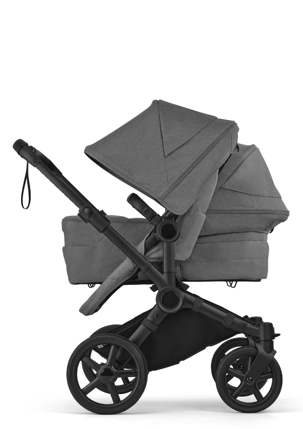 Bugaboo Geschwisterwagen 'Donkey 6 Duo' Moon Grey