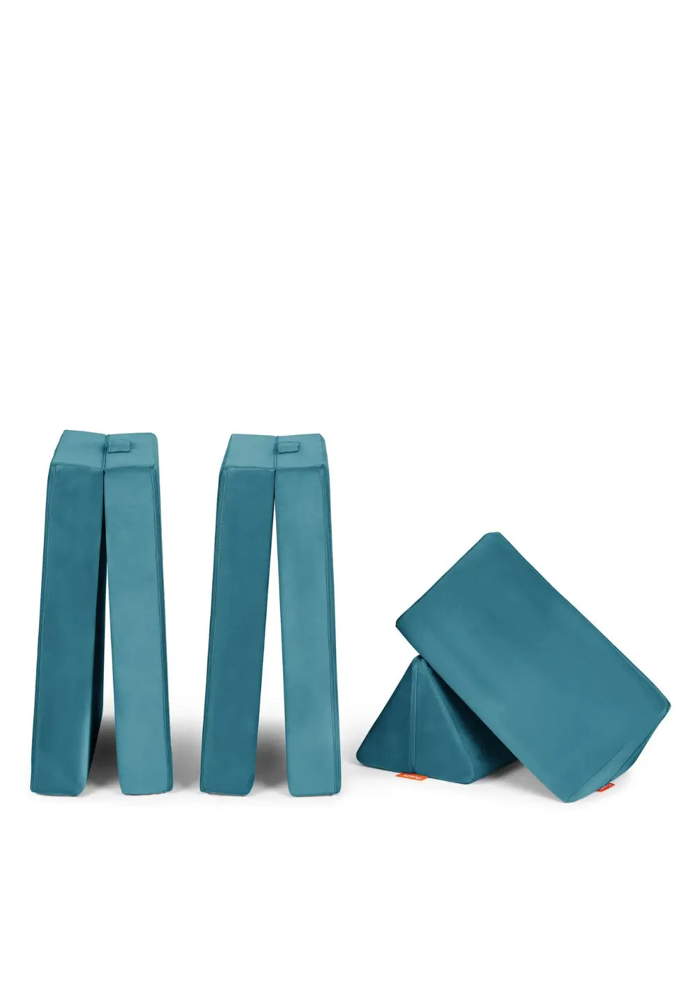 Mini Spielsofa Velours Dino Türkis