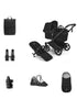 'Donkey 6 Single' Bundle – Unverzichtbares Kinderwagen-Set Heritage Black