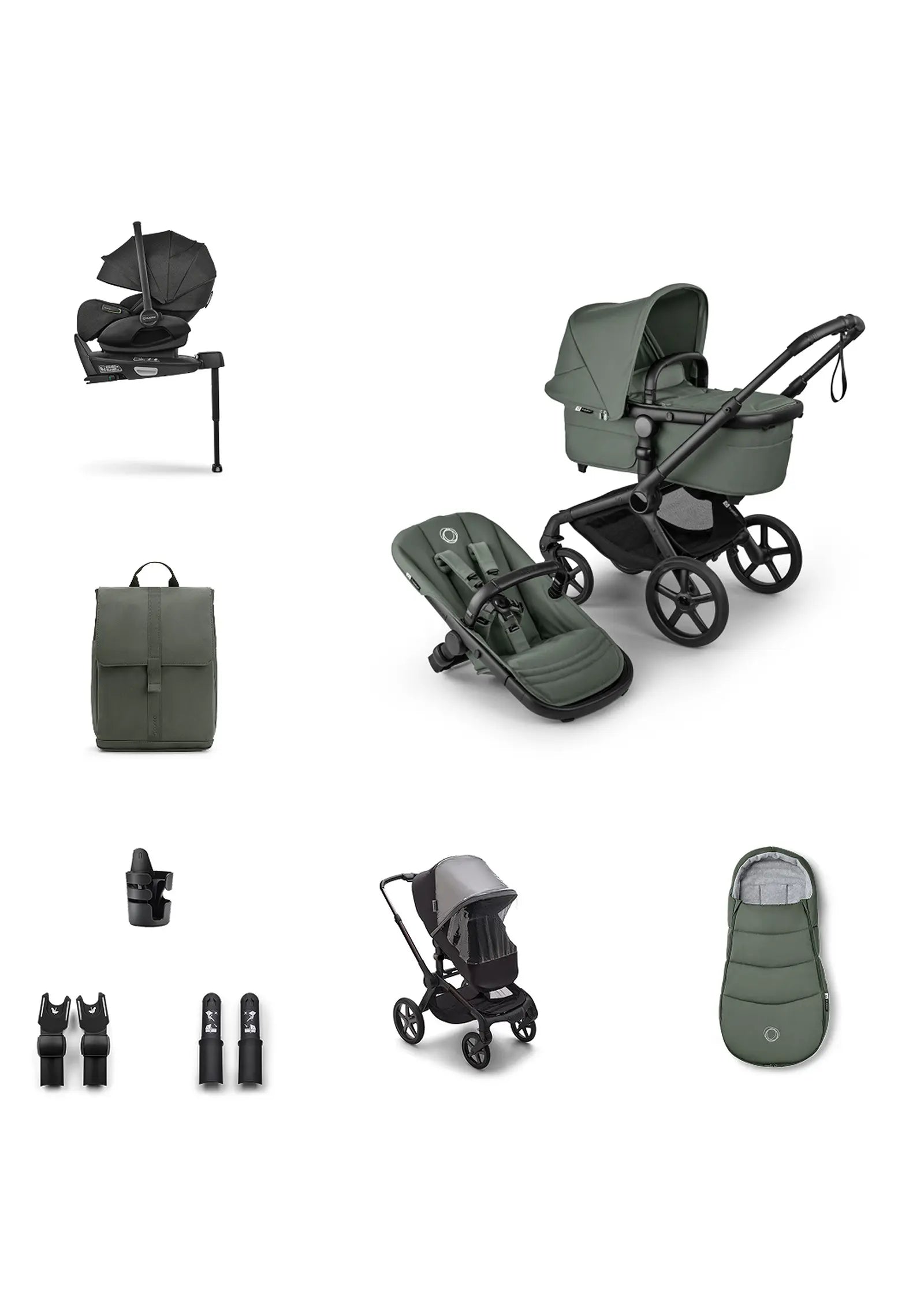 'Fox 5 Renew' Bundle – Komplettes Neugeborenen Kinderwagen-Set