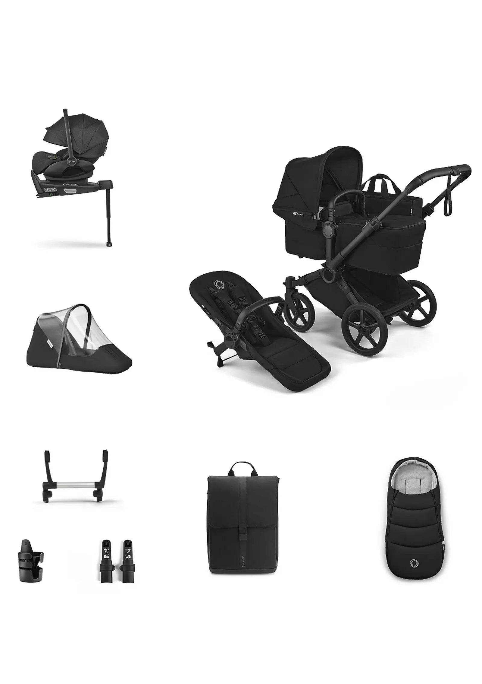 'Donkey 6 Single' Bundle – Komplettes Kinderwagen-Set Heritage Black