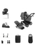 'Donkey 6 Single' Bundle – Komplettes Kinderwagen-Set Moon Grey